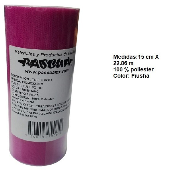 TULLE LISO ROLLO 15X22.86M. FIUSHA E12 C96